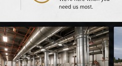 Mechanical room HVAC installation